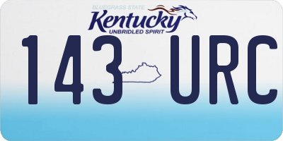 KY license plate 143URC