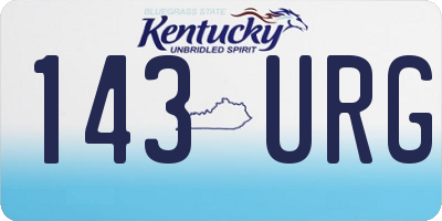 KY license plate 143URG