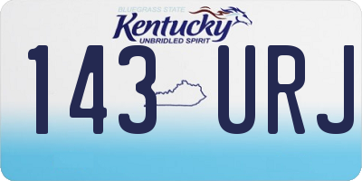 KY license plate 143URJ