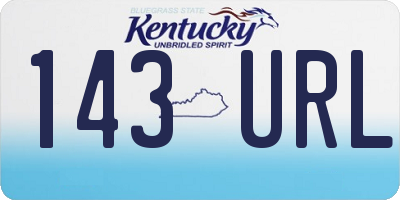 KY license plate 143URL