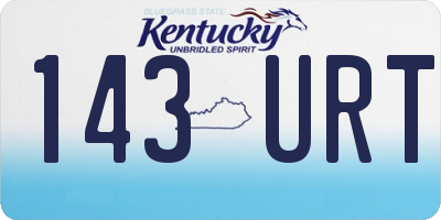 KY license plate 143URT
