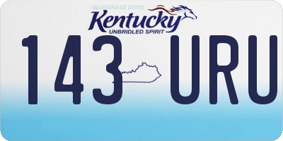 KY license plate 143URU