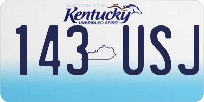 KY license plate 143USJ