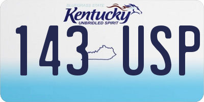 KY license plate 143USP