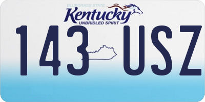 KY license plate 143USZ