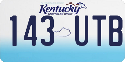 KY license plate 143UTB