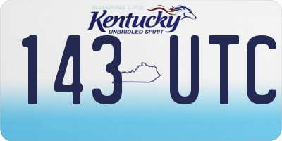KY license plate 143UTC
