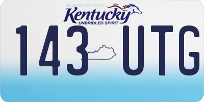 KY license plate 143UTG