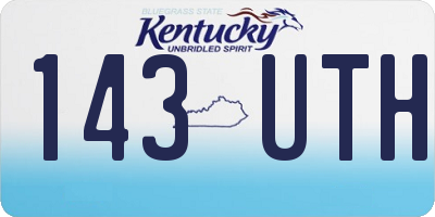 KY license plate 143UTH