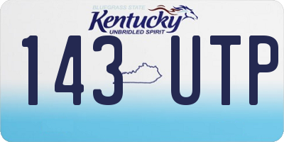 KY license plate 143UTP