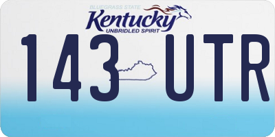KY license plate 143UTR