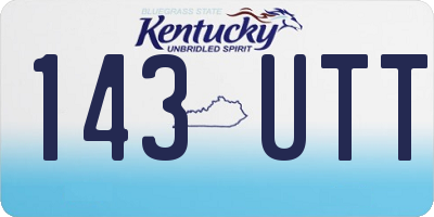 KY license plate 143UTT