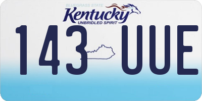 KY license plate 143UUE