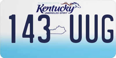 KY license plate 143UUG