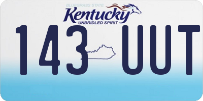 KY license plate 143UUT