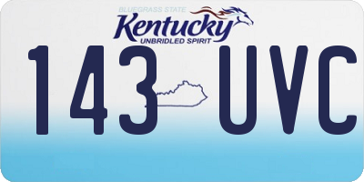 KY license plate 143UVC