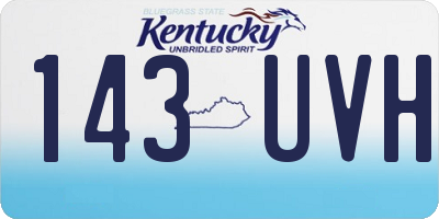 KY license plate 143UVH