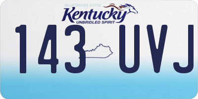 KY license plate 143UVJ