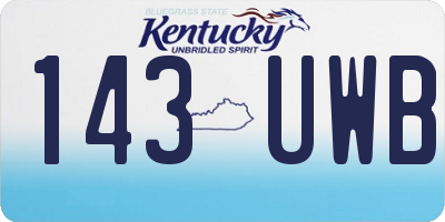 KY license plate 143UWB