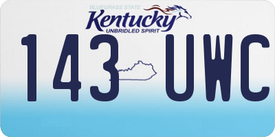 KY license plate 143UWC
