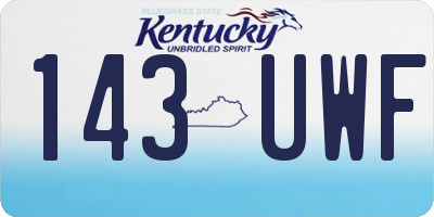 KY license plate 143UWF