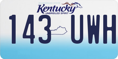 KY license plate 143UWH