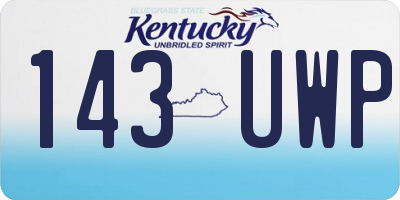 KY license plate 143UWP