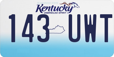 KY license plate 143UWT