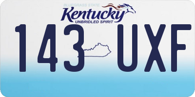 KY license plate 143UXF
