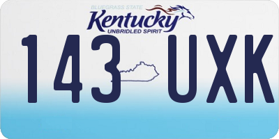 KY license plate 143UXK