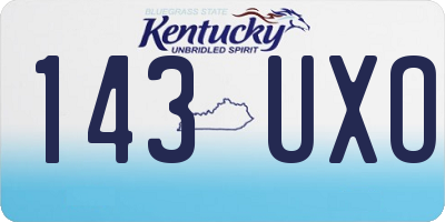 KY license plate 143UXO