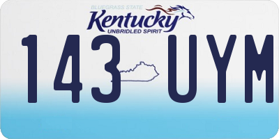 KY license plate 143UYM