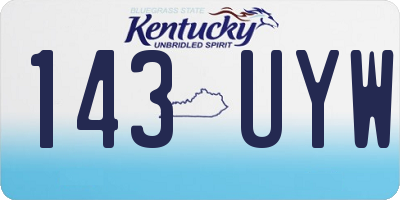 KY license plate 143UYW