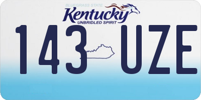 KY license plate 143UZE