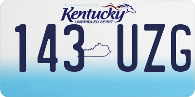 KY license plate 143UZG