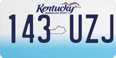 KY license plate 143UZJ