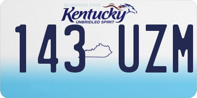 KY license plate 143UZM