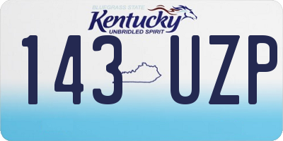 KY license plate 143UZP