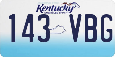 KY license plate 143VBG