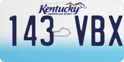 KY license plate 143VBX