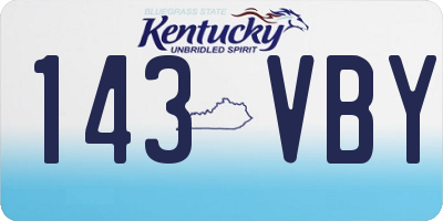 KY license plate 143VBY