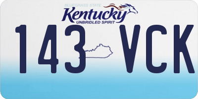 KY license plate 143VCK
