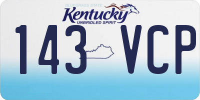 KY license plate 143VCP