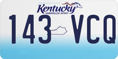 KY license plate 143VCQ