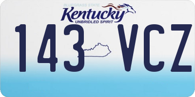 KY license plate 143VCZ