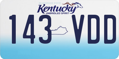 KY license plate 143VDD