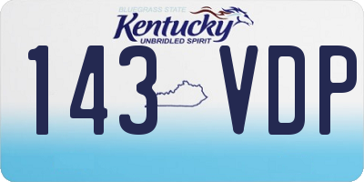 KY license plate 143VDP