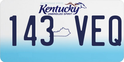 KY license plate 143VEQ