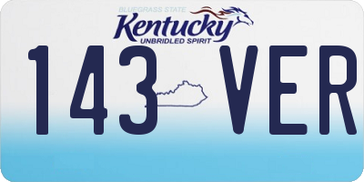 KY license plate 143VER