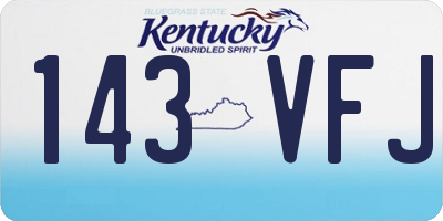 KY license plate 143VFJ
